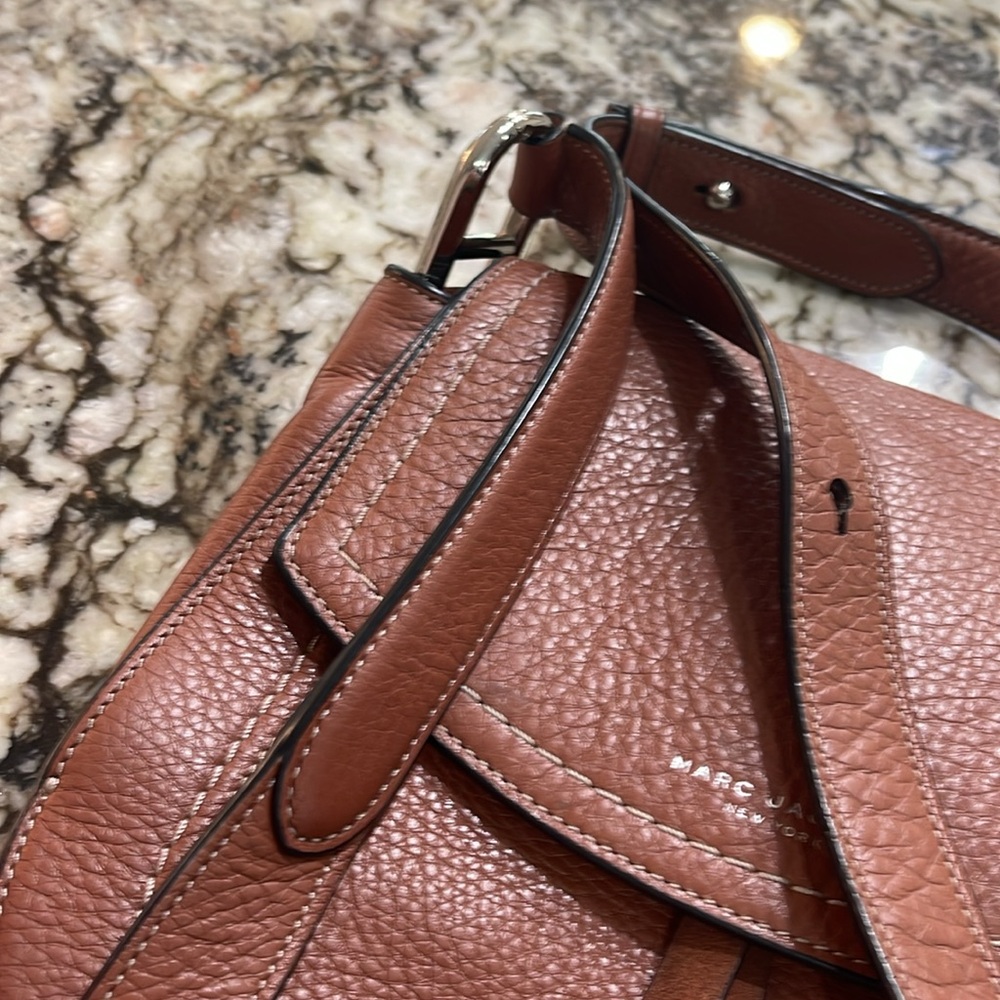Marc Jacobs Brown Leather Crossbody Saddle Bag - Picture 5 of 11